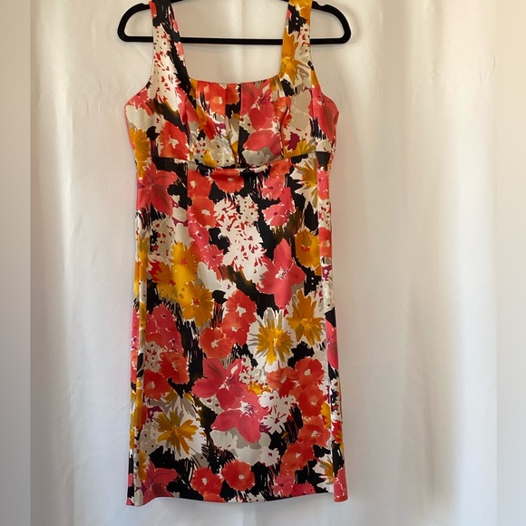 Cleo Floral Chic Sleeveless Empire Waist Fitted Cottagecore Mini Dress size 6 - Picture 2 of 16
